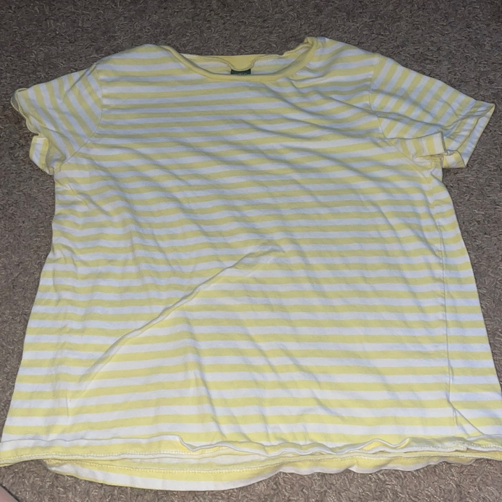 Yellow Pastel Striped Shirt
